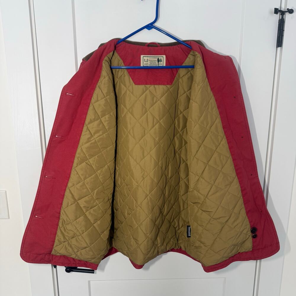 VTG LL Bean Heavyweight Canvas Barn Chore Jacket, Corduroy Collar, Insualted - Picture 11 of 14